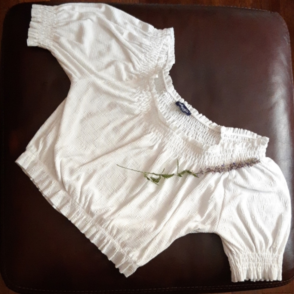 Splendid Off The Shoulder 100% Viscose Peasant Style Blouse